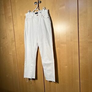 Ivory Jeans High Rise Straight Size 8
